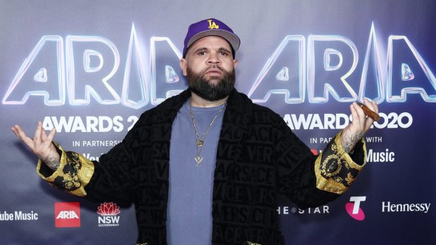 Adam Briggs attends the 2020 ARIA Awards in Sydney last month.