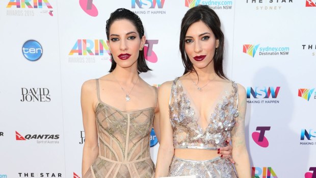 Lisa and Jessica Origliasso from The Veronicas, pictured at the 2015 ARIA Awards, are born on December 25.