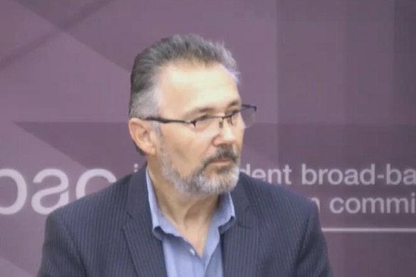 Co-director of Transclean Alex Kyritsis appears as a witness at IBAC on Wednesday.