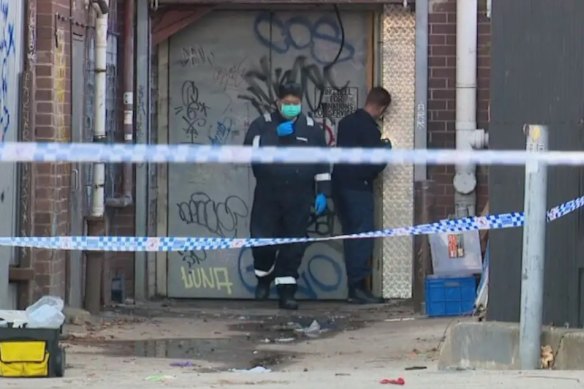 A man has been arrested following a stabbing outside a bar in Melbourne's inner west.