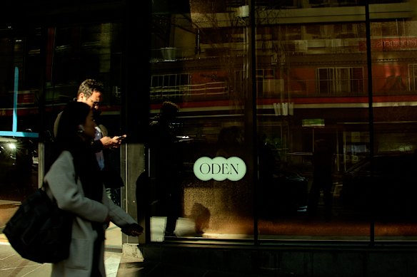 Outside the new Bourke Street restaurant.