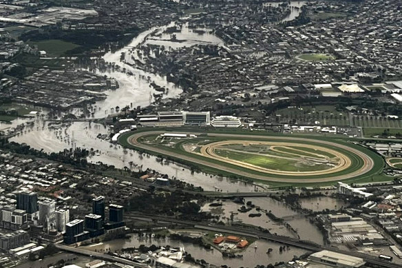 The Flemington Racecourse flood wall kept the track in perfect condition while Maribyrnong homes flooded.