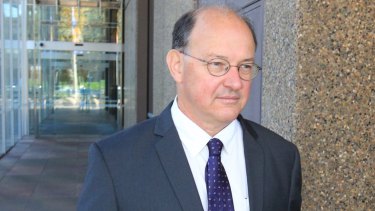 William Russell Pridgeon leaving the NSW Supreme Court in May 2016.