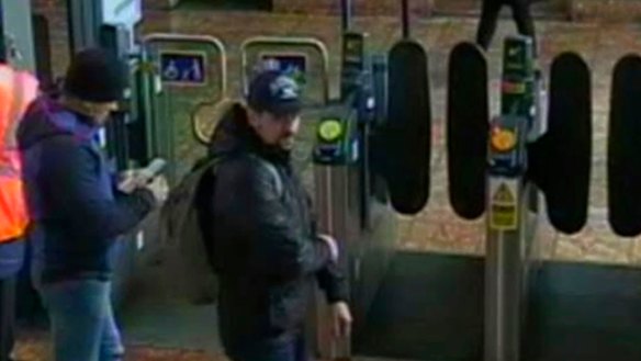 Ruslan Boshirov and Alexander Petrov at Salisbury train station.