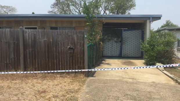 The pregnant woman's body was found at this property in the Ipswich suburb of Raceview.