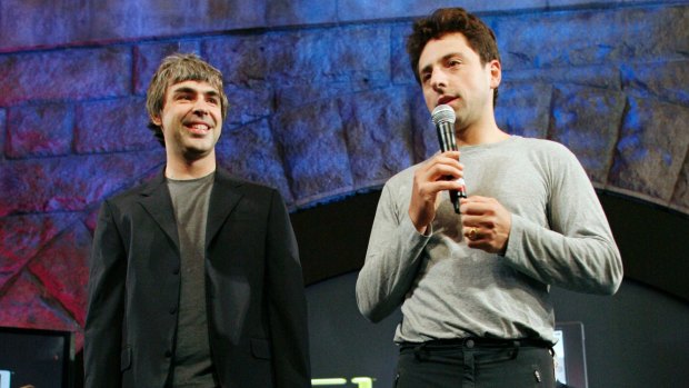 Google founders Larry Page (left), and Sergey Brin started the search giant in 1998 in Silicon Valley.