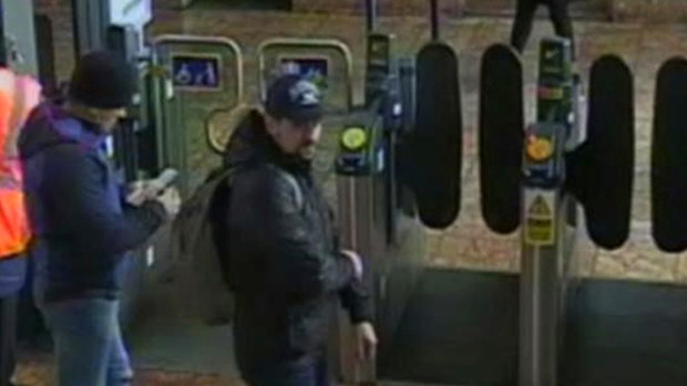 Ruslan Boshirov and Alexander Petrov at Salisbury train station.