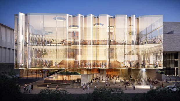A design concept image for the new South Bank theatre. 