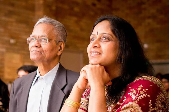 Anu Krishnan and her Appa.