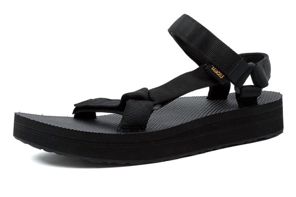 Midform universal black Tevas, $99.95