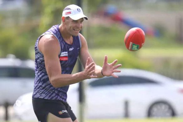 Aaron Sandilands will be a mentor to Fremantle's young ruckmen.