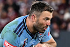 James Tedesco was taken off for a head injury assessment with 44 seconds left in the first half.