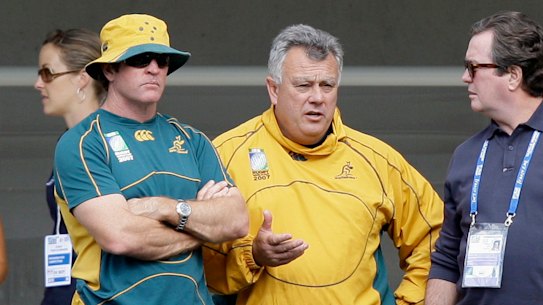 Michael O'Connor (left) will add a different voice to a three-man Wallabies selection panel this year. 