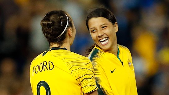 New era: Matildas star Sam Kerr, who has been named captain of the Australian side.