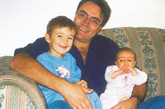 Lawrie Daniel with his two children. He took his own life, aged 51, before he lost the use of his hands to MS.