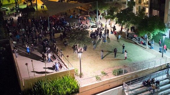 Hundreds of people swarmed the park in July of 2016.