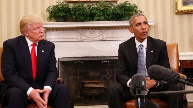 Barack Obama hosted Donald Trump in the White House soon after the 2016 election.