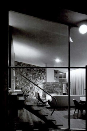 The interior of Bowden House, Deakin in 1954.