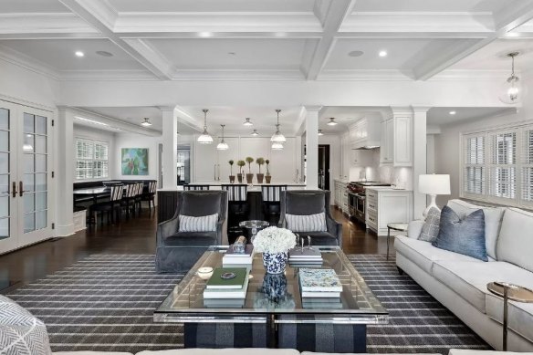 Part of the renovation includes the entertainer’s kitchen and family room. 