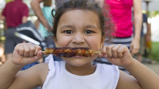 Zalie Guyes, 3, at the National Multicultural Festival in February.