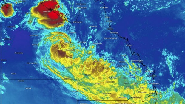 Ex-Tropical Cyclone Trevor stretches across Queensland and is expected to bring much-needed rain and heat reprieve.