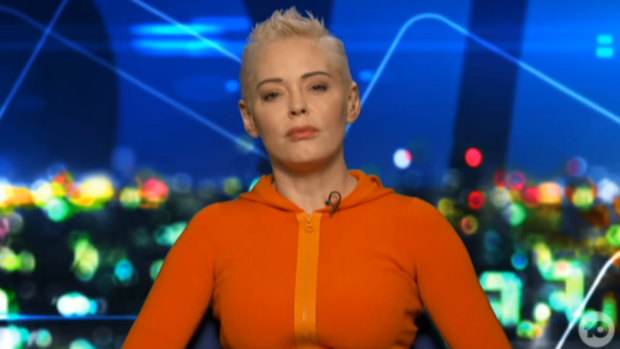 Rose McGowan on The Project.