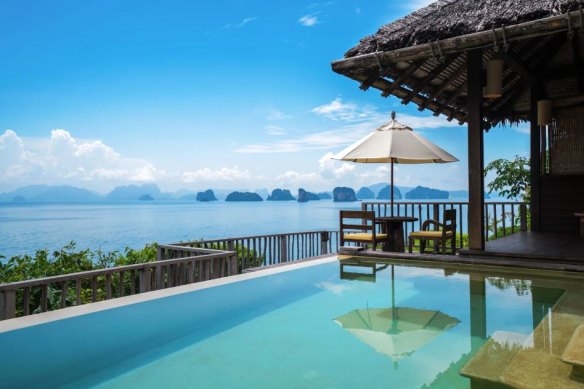 This resort has views over Phang Nga Bay you don’t have to get out of bed for.  