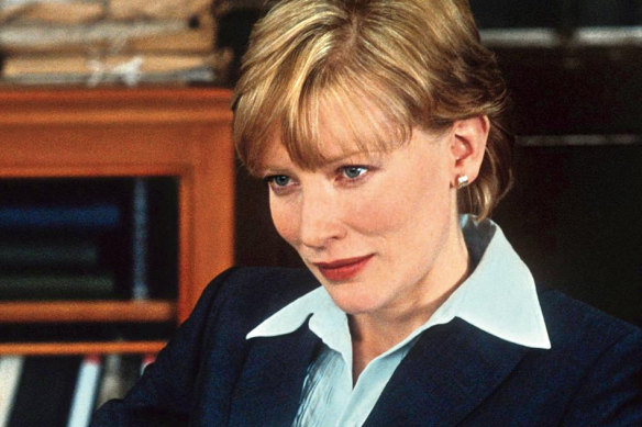 Cate Blanchett as Veronica Guerin in the film of the same name.