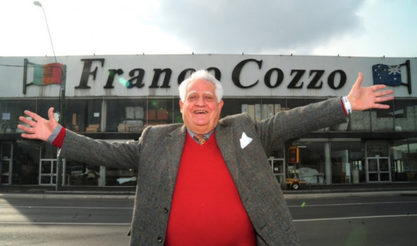 Franco Cozzo pictured in June at his Footscray furniture store, which he sold for $7 million.
