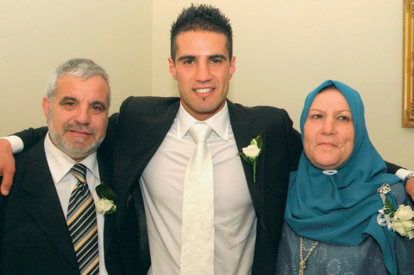 With parents Malek and Yamama, who wanted Bachar to focus on his education, not sport. 