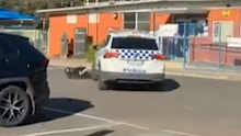 A Lara teen bloodied and bruised after being hit by a police car while on an e-bike