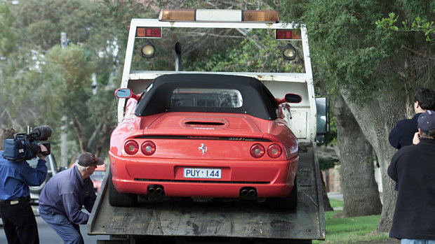 Tony Mokbel's Ferrari, seized in 2001.