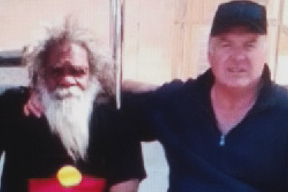 Great Australian Party leader Rod Culleton with a tribal elder in the Northern Territory last year.
