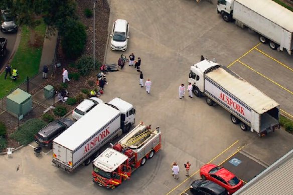 Two dozen workers were taken to hospital after a carbon monoxide leak at a factory in Derrimut.