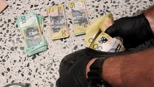 More than $130,000 in cash was found in the home.