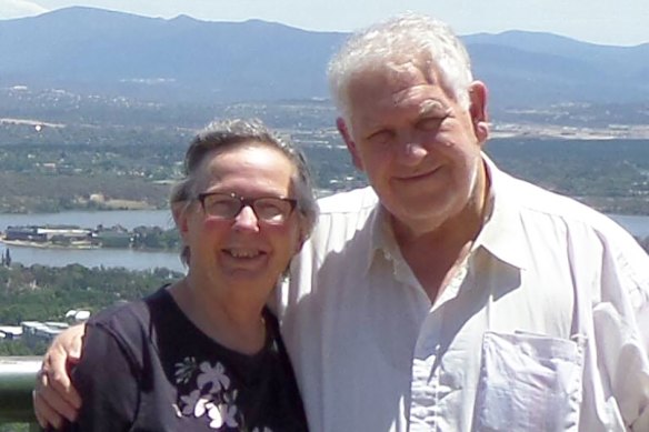 Ted Grantham, pictured with his wife Anne who was not in the house at the time of the blaze.