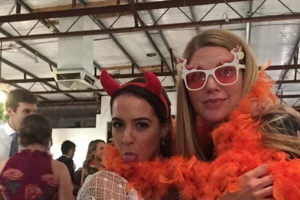 Sophie Aubrey (left) with her flatmate Pip.