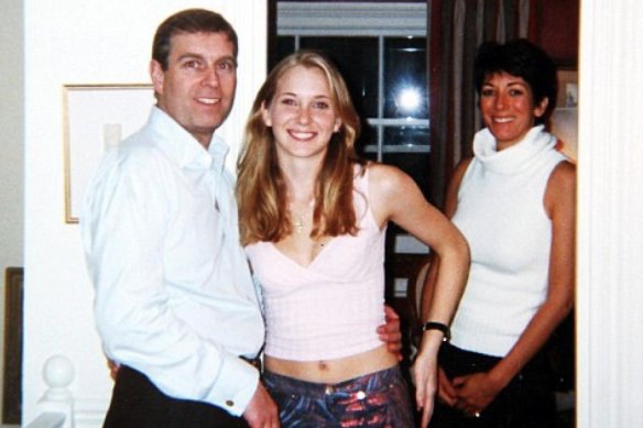 Prince Andrew pictured with Virginia Giuffre, who has accused Jeffrey Epstein of keeping her as a sex slave, and Epstein's personal assistant Ghislaine Maxwell in 2001. Giuffre has said she was forced to have sex with the prince as a 17-year-old.