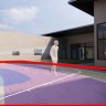 The Department of Justice suggested the artwork could be a mural on the basketball court. 