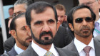 Sheikh Mohammed (centre) at the Melbourne Cup in 2010.