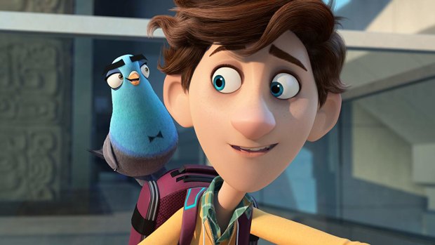 Tom Holland voices the nerdy Walter, while Will Smith doubles as Lance the pigeon in Spies in Disguise.  