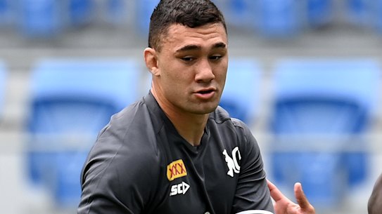 Big hitter: Maroons rookie Jaydn Su'A