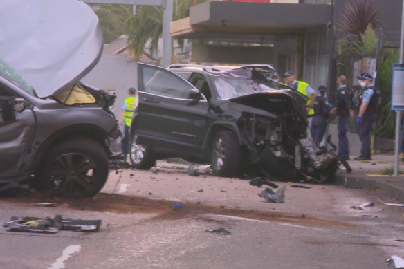 The crash occurred on Parramatta Road about 6.30am on Saturday.