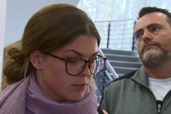 Belle Gibson with Clive Rothwell, the man she and her son live with in Northcote.