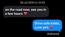 Scott received a text from his daughter just 24 minutes before tragedy struck.