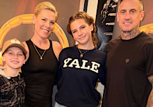 P﻿ink and Carey Hart have treated their kids to a night at the theatre amid a turbulent few weeks for the rock star.