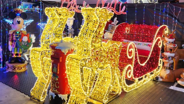 Santa’s sleigh had been parked at this Coopers Plains home.