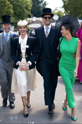 Dressed to impress: Siblings Tom and Kate Waterhouse step out at Royal Ascot races. 
