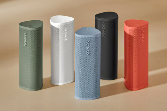 This 17-centimetre-tall portable smart speaker offers 10 hours of battery life.