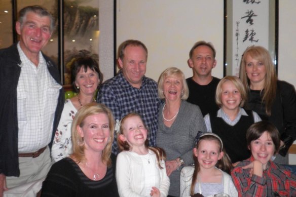 Sally-Ann Filgate celebrating her 70th birthday with her family. 